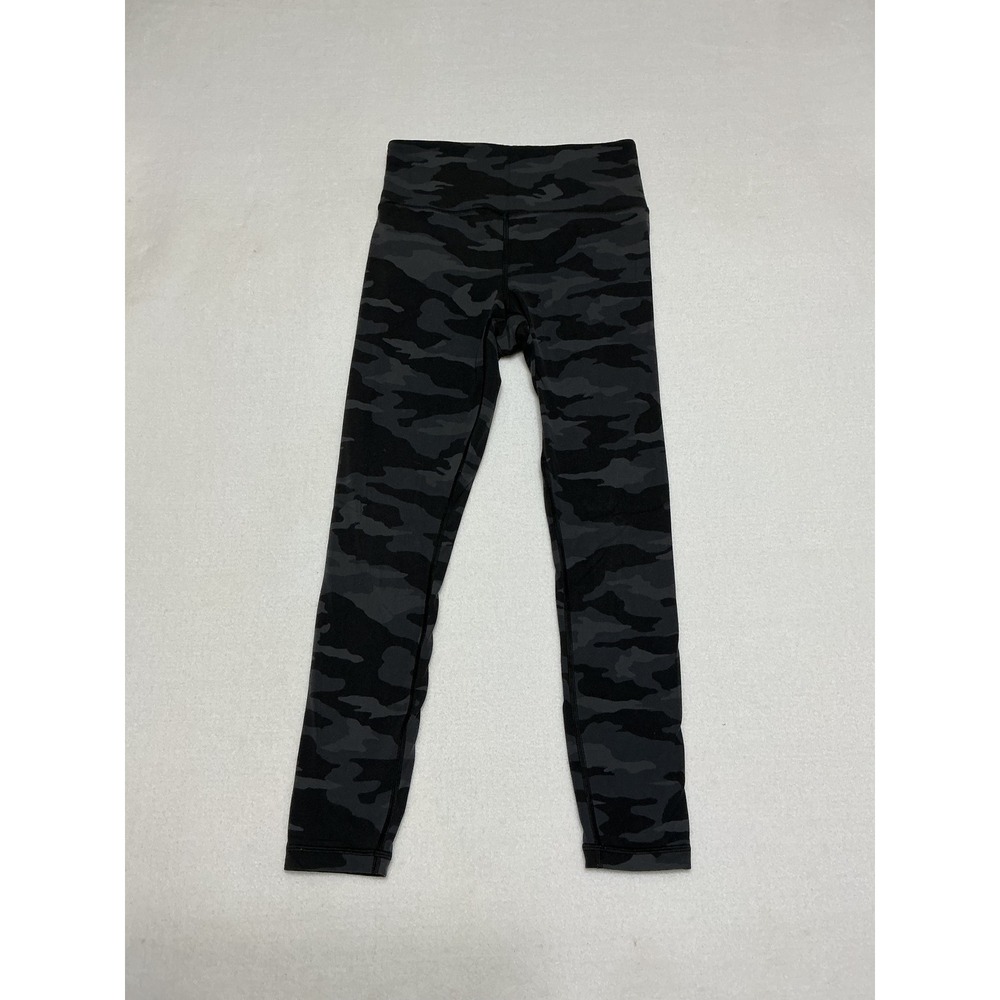 Athleta Elation Camo 7/8 Leggings Womens XS Black Gray High Rise Yoga Tights